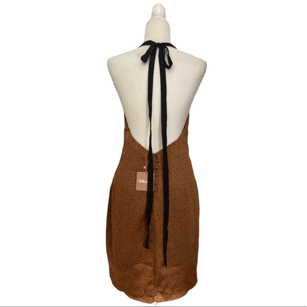 LèRumi Gene Tan Spot Mini Dress NWT - Picture 4 of 11